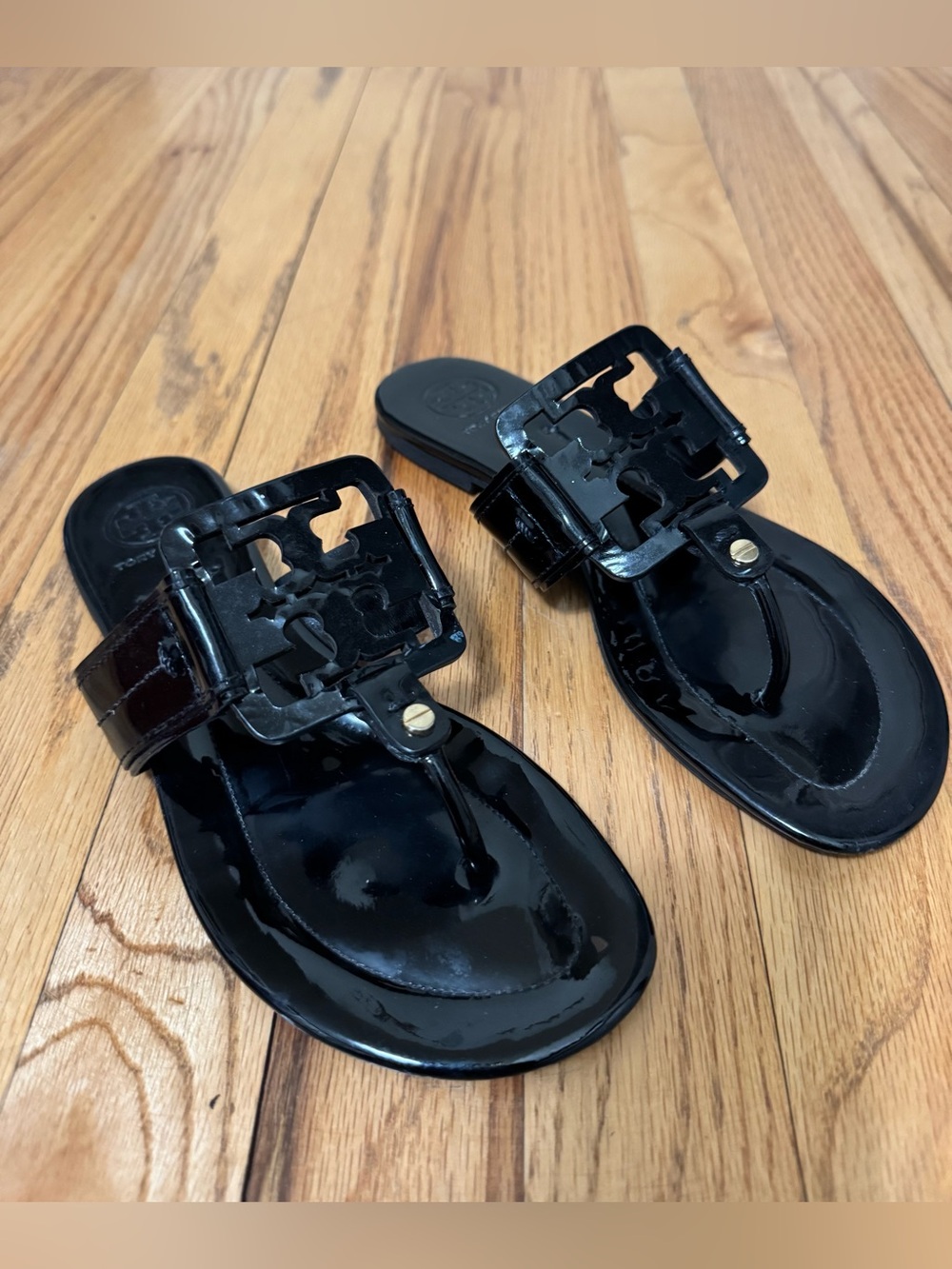 Tory Burch Square Miller Flip Flops - Picture 8 of 8